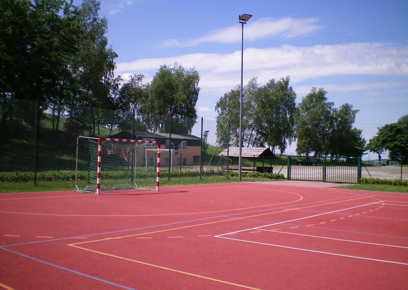 Ansicht des Spielfeldes auf dem Sportplatz des SV Steina 1885 e.V.